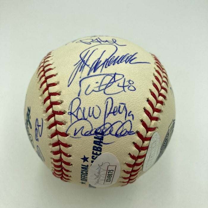 2009 New York Yankees World Series Champs Team Signed Baseball Derek Jeter JSA