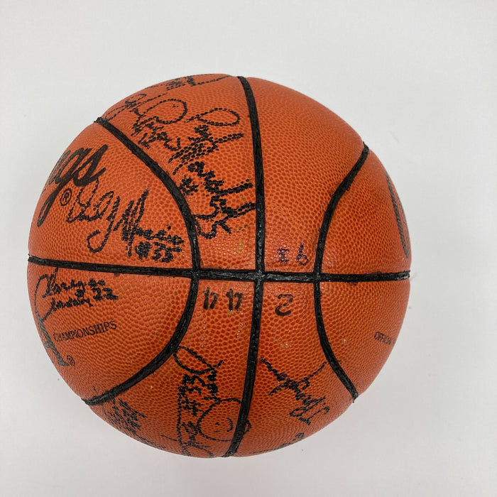 1991-92 LSU Team Signed Final Four Game Used Basketball Shaquille O'Neal JSA