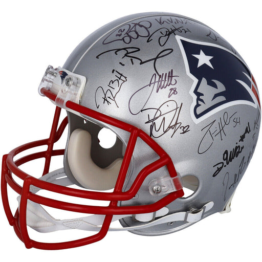 Tom Brady 2018 New England Patriots Super Bowl Champs Team Signed Helmet JSA COA