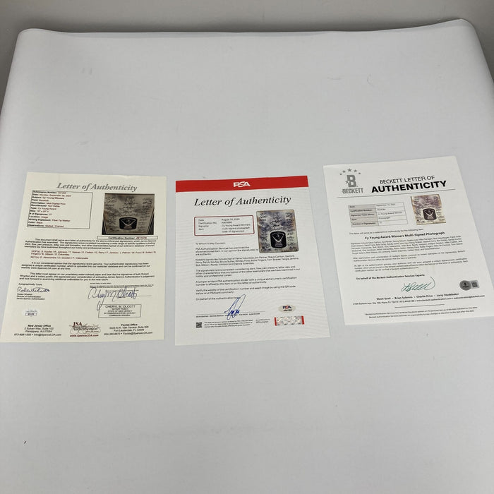 Beautiful Sandy Koufax Cy Young Winners Signed Huge 25x29 Photo 37 Sigs PSA JSA