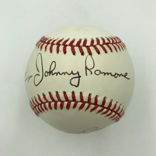 The Ramones Band Signed Baseball Johnny Ramone, Joey, Marky, C.J. JSA COA