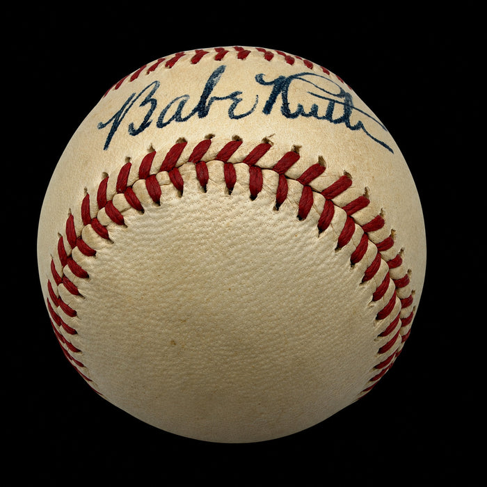 The Finest Babe Ruth Single Signed Baseball In Existence Beckett Graded 9 & PSA
