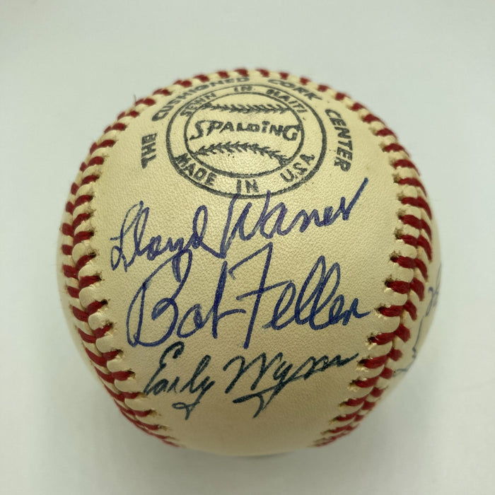 1970's HOF Multi Signed Baseball Lloyd Waner Stan Musial Ernie Banks JSA