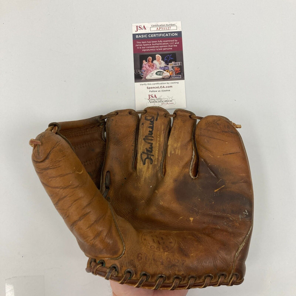 Stan Musial Signed 1940's Game Model Baseball Glove JSA COA