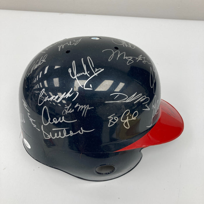 1995 - 1996 Atlanta Braves Team Signed Authentic Atlanta Braves Helmet JSA COA