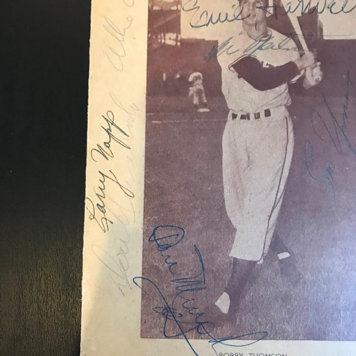 Rare Bobby Thomson Day Signed 1951 Program W/ Durocher Irvin Harwell JSA COA