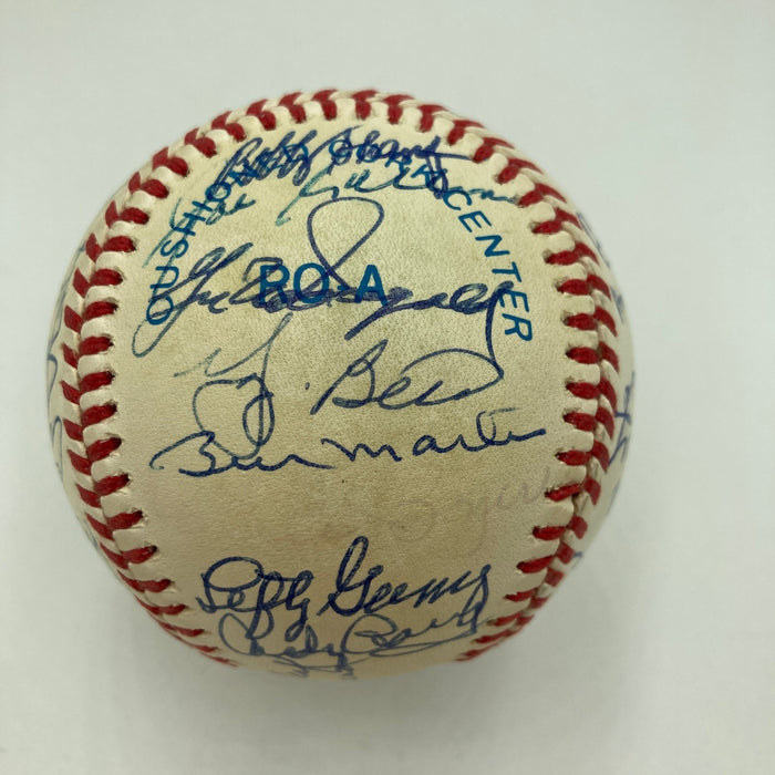 Mickey Mantle Joe Dimaggio New York Yankees Greats Signed Baseball 35 Sigs JSA