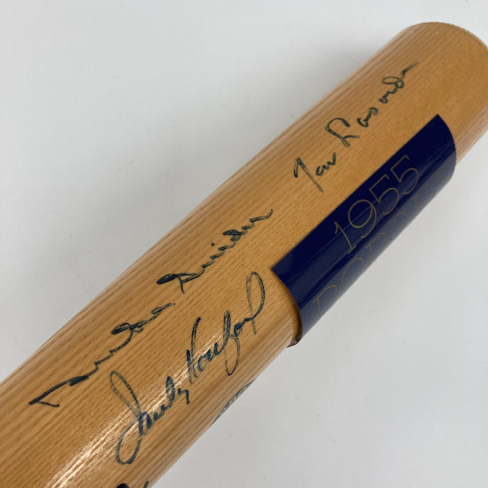 Sandy Koufax 1955 Dodgers World Series Champs Multi Signed Baseball Bat JSA COA