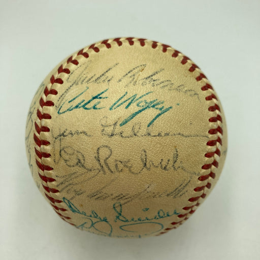 1955 Brooklyn Dodgers W.S. Champs Team Signed Baseball Jackie Robinson PSA DNA