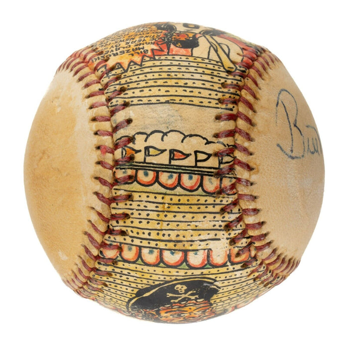 Beautiful Bill Mazeroski Hand Painted George Sosnak Folk Art Signed Baseball