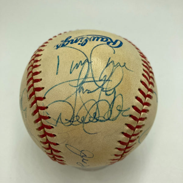 1999 NY Yankees World Series Champs Team Signed Baseball Derek Jeter JSA COA
