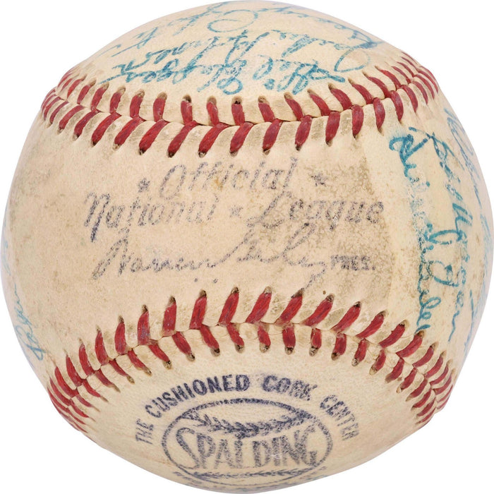 Jackie Robinson Roy Campanella 1952 Brooklyn Dodgers Signed Baseball PSA DNA COA