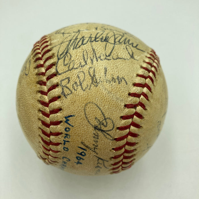 1964 St. Louis Cardinals World Series Champs Team Signed Baseball JSA COA