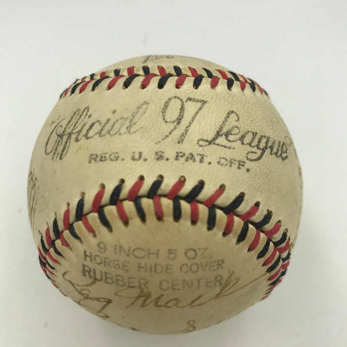 Nice 1943 Cleveland Indians Team Signed Autographed Baseball JSA COA