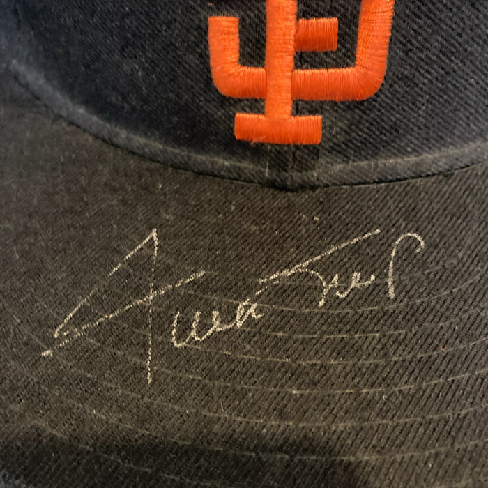 Willie Mays Signed Autographed San Francisco Giants Game Model Baseball Hat JSA