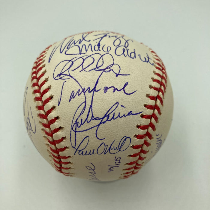 1996 Yankees Team Signed World Series Baseball Derek Jeter Mariano Rivera JSA