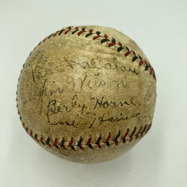 Jesse Haines 1930's Cardinals Signed Official National League Baseball JSA COA