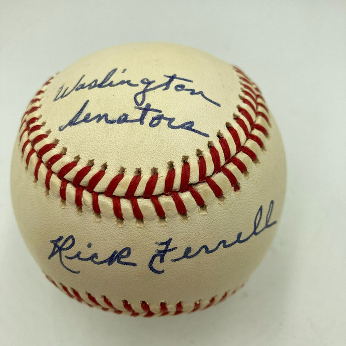 Rick Ferrell Signed Heavily Inscribed American League Baseball JSA COA