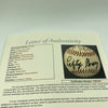 Lefty Gomez Signed First Pitch Thrown Game Used Baseball Carl Hubbell Day JSA