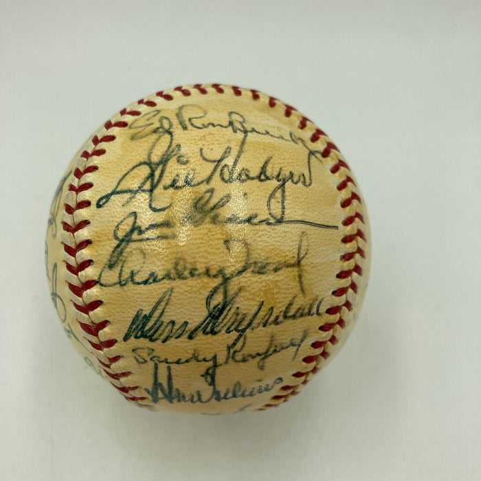 1957 Brooklyn Dodgers Clubhouse Signed National League Giles Baseball