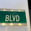Ernie Banks Twice Signed 6x30 Street Sign Ernie Banks BLVD JSA COA