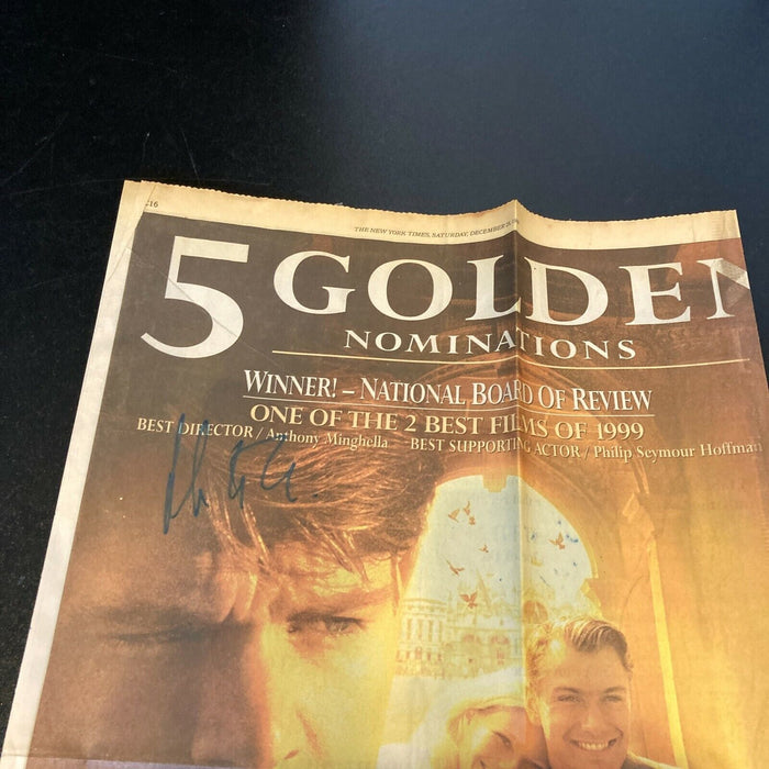 Matt Damon Signed Autographed Newspaper Movie Photo With JSA COA