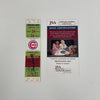 Ron Santo Signed 1976 Chicago Cubs Full Ticket JSA COA