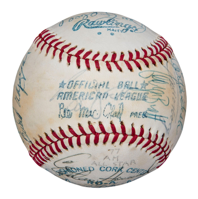 1977 All Star Game Team Signed Baseball Elston Howard Yastrzemski Brett PSA DNA