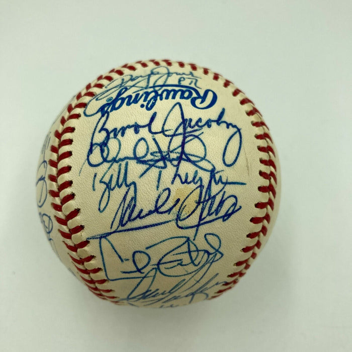 1990 All Star Game Team Signed Baseball Kirby Puckett Mark McGwire Ripken JSA