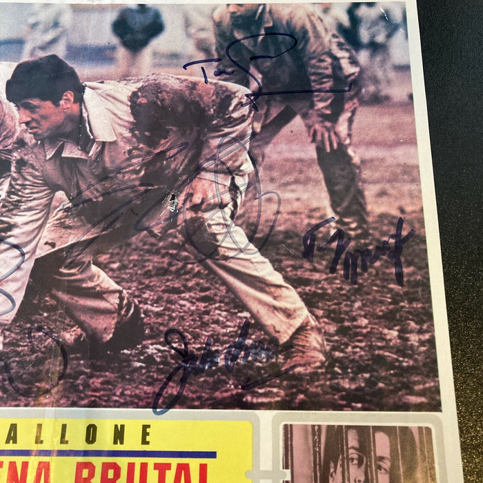 Sylvester Stallone Lock Up Cast Signed 11x14 Original Movie Poster JSA COA