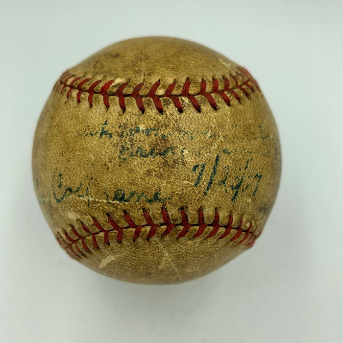 Mickey Cochrane Single Signed Inscribed Game Used Baseball 1934 MVP Season JSA