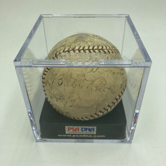 Babe Ruth Lou Gehrig Jimmie Foxx George Sisler Eddie Collins Signed Baseball PSA