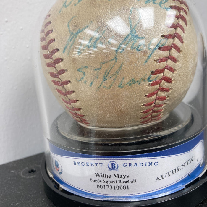 Willie Mays 1960's Signed Vintage Baseball "S.F. Giants" Beckett Certified RARE