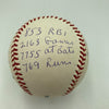 Bill Mazeroski Signed Heavily Inscribed Career STAT Baseball Reggie Jackson COA