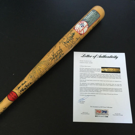 New York Yankees Hall Of Fame & Greats Signed Cooperstown Bat 62 Sigs! PSA DNA