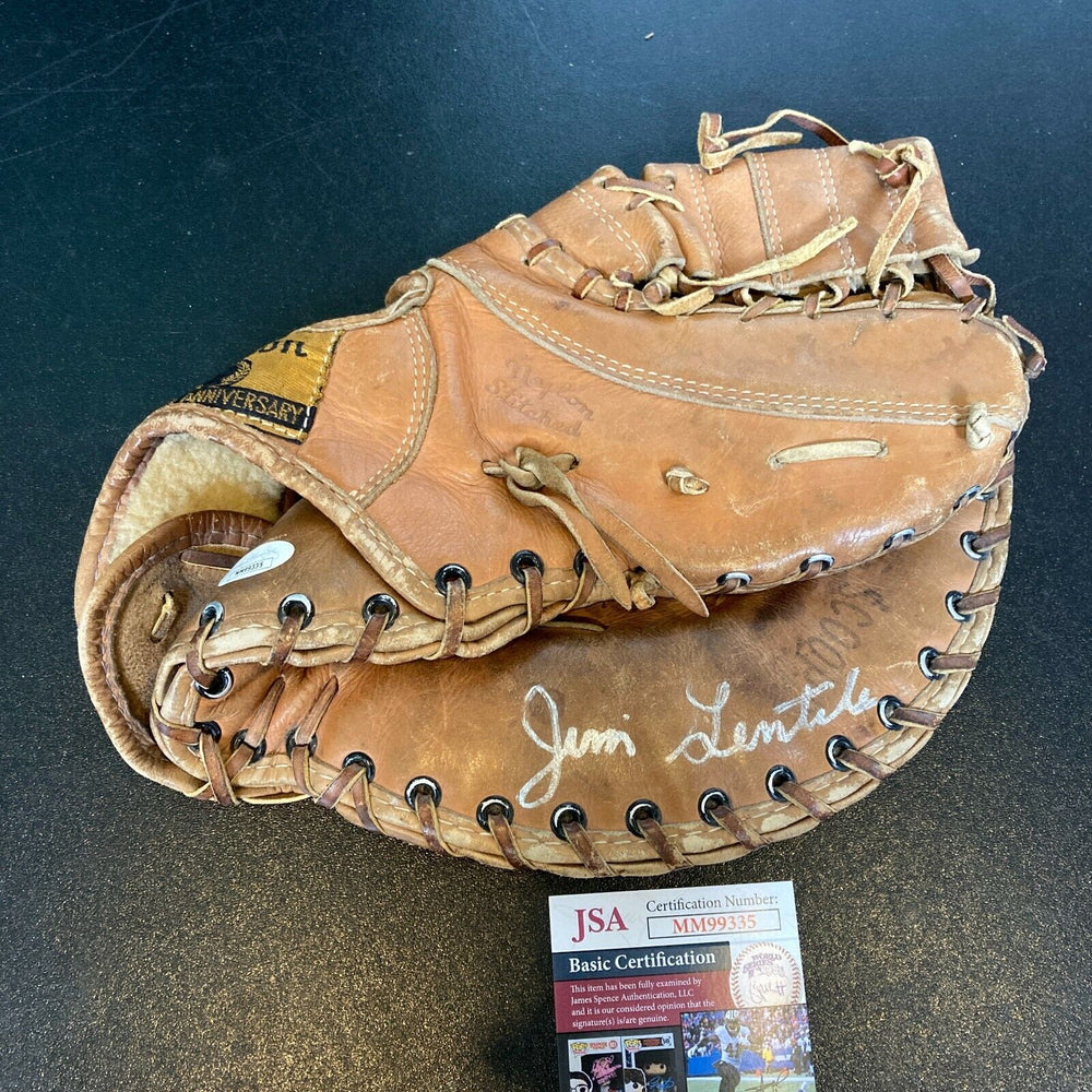 Jim Gentile Signed 1950's Game Model Baseball Glove With JSA COA