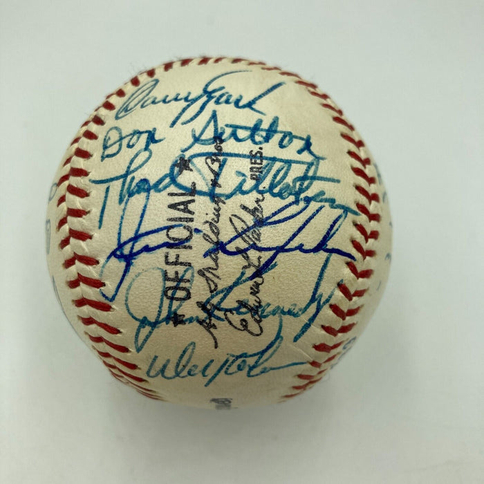 Beautiful 1967 Los Angeles Dodgers Team Signed Baseball JSA COA