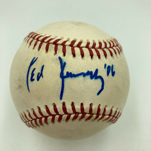 Senator Ted Kennedy Single Signed Baseball Brother Of JFK John F Kennedy