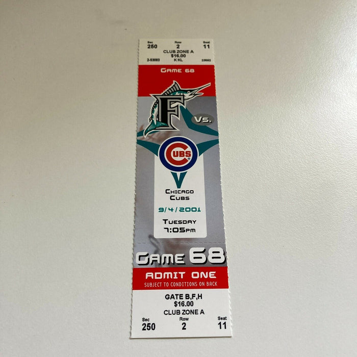 Josh Beckett MLB Debut First Game Original Full Ticket September 4, 2001