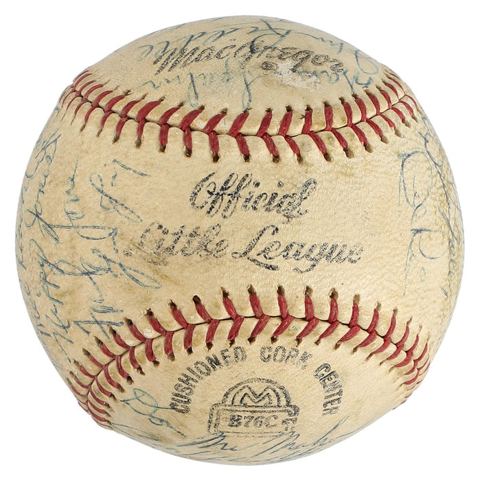 1957 Milwaukee Braves World Series Champs Team Signed Baseball JSA COA