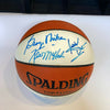 Chuck Daly George Mikan 1998 NBA HOF Induction Multi Signed Basketball JSA COA