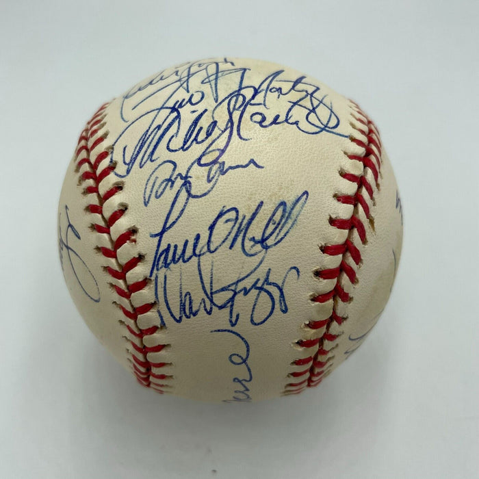 1996 New York Yankees World Series Champs Team Signed Baseball Derek Jeter JSA