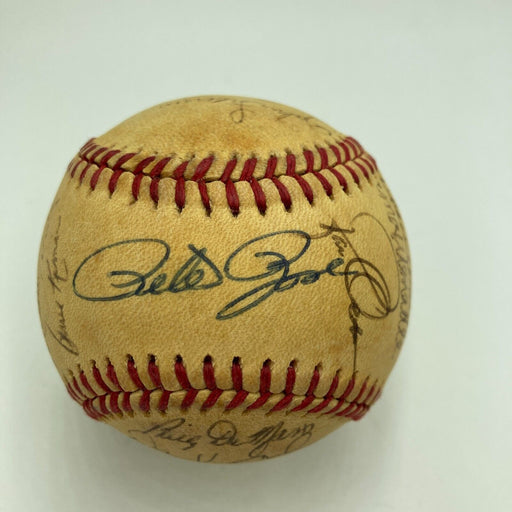 1985 Cincinnati Reds Team Signed National League Baseball Pete Rose JSA COA