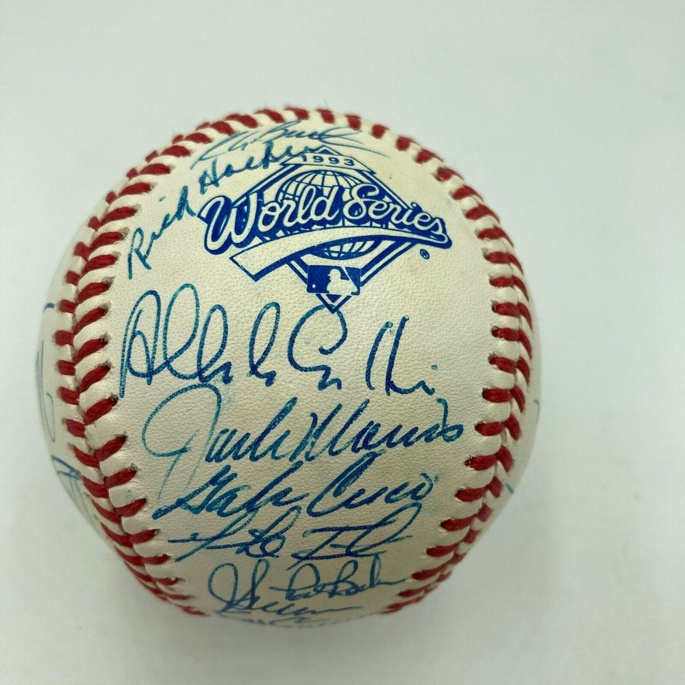 1993 Toronto Blue Jays World Series Champs Team Signed W.S. Baseball JSA COA