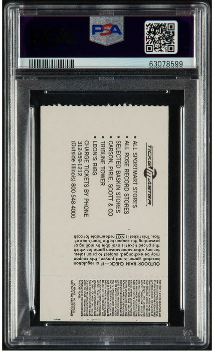 Michael Jordan NBA Debut First Game Original Ticket PSA 6 Highest Graded Pop 1!