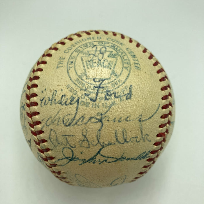 1953 New York Yankees World Series Champs Team Signed Baseball Mickey Mantle JSA