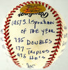 Beautiful Stan Musial Signed Heavily Inscribed Career STAT Baseball PSA & RJ COA