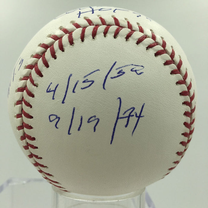 Orlando Cepeda Signed Heavily Inscribed Stat Baseball MLB AUTHENTICATED