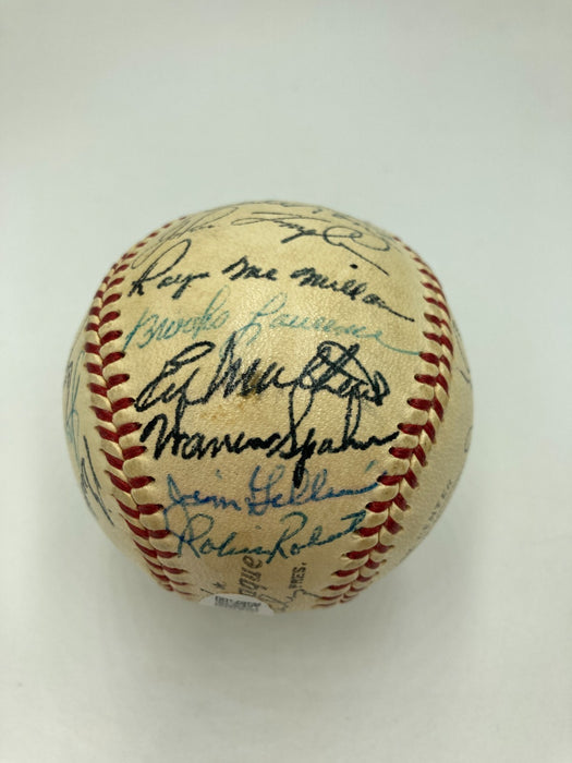 1956 All Star Game Team Signed Baseball Willie Mays Hank Aaron 32 Sigs JSA COA