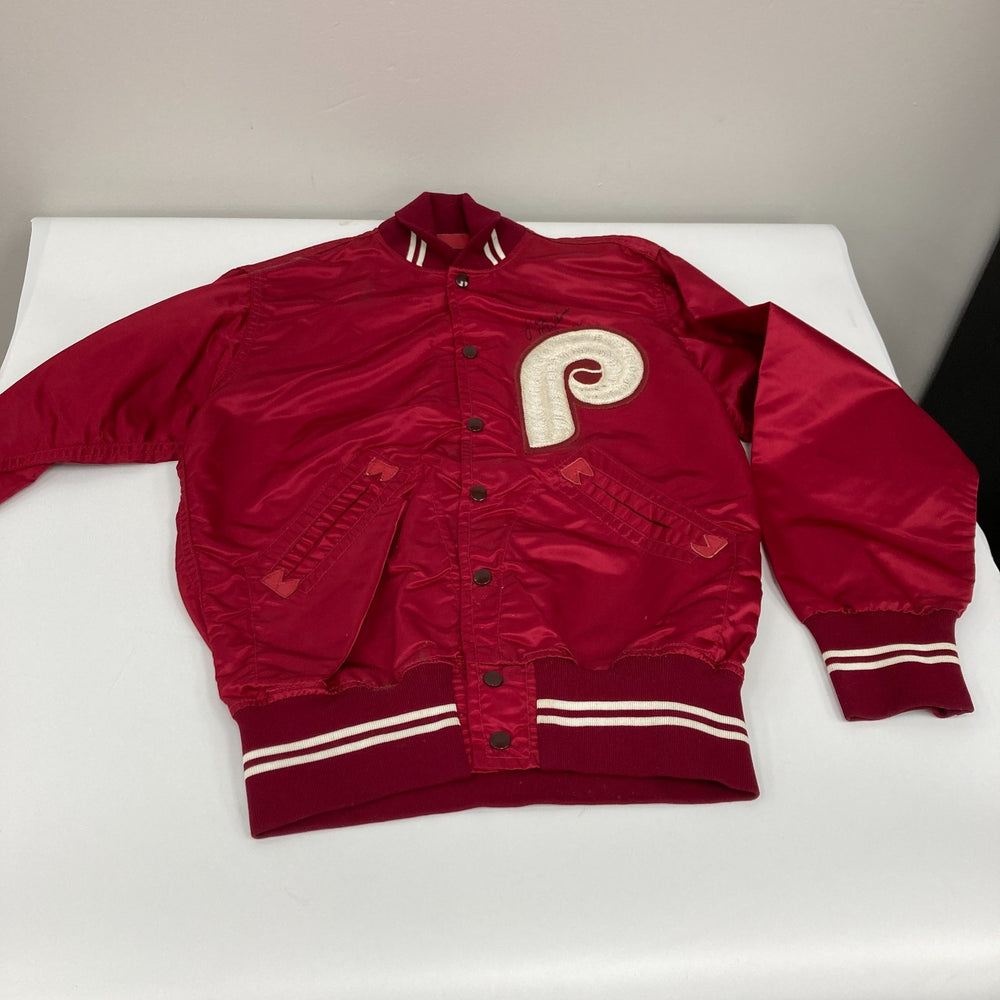 Larry Milbourne Game Used Signed 1983 Philadelphia Phillies Wilson Jacket